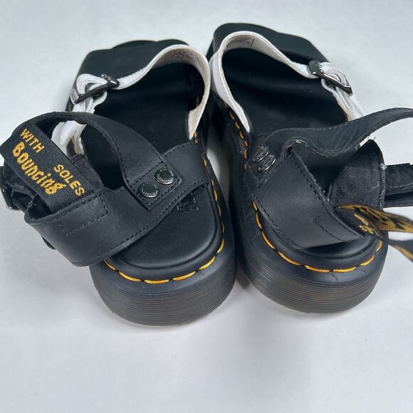 Dr. Martens Gryphon Contrast Leather Strap Sandals Black / White Men’s 8 main image 5
